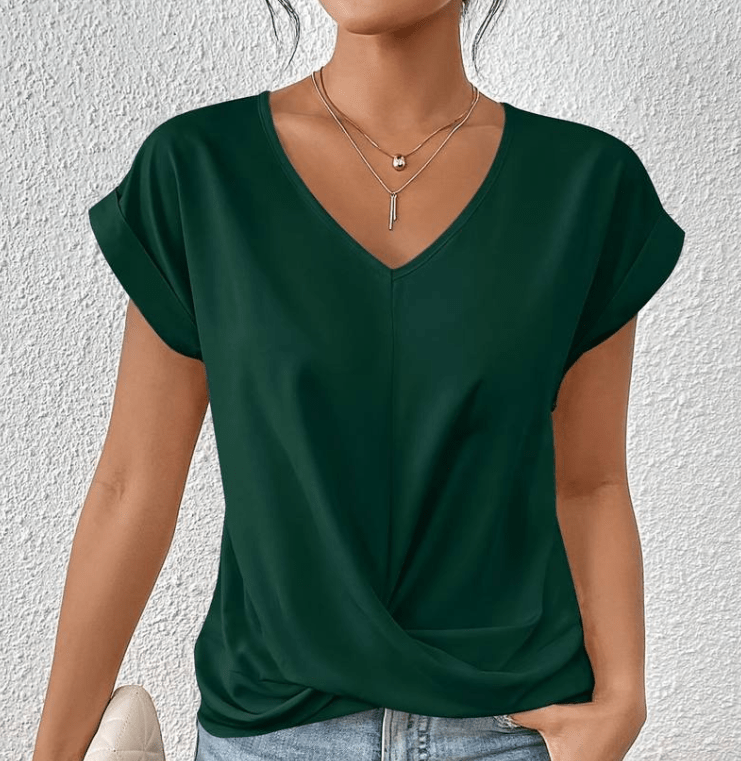 Carolyn - Tummy-Tucking V-Neck Top