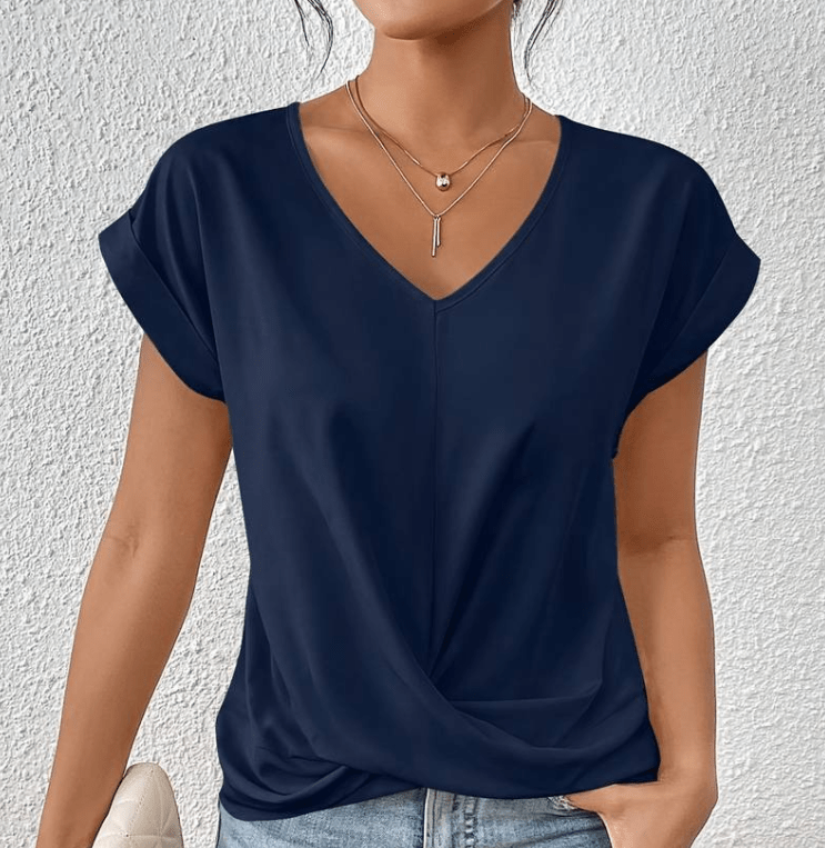 Carolyn - Tummy-Tucking V-Neck Top